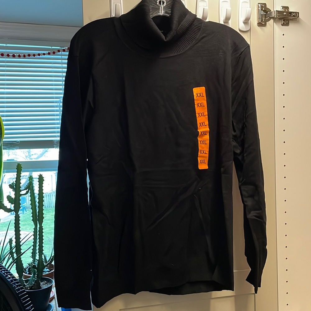 NWT black turtleneck sweater size XXL